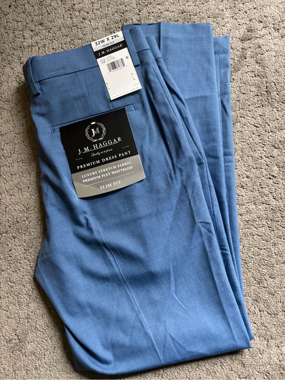 Haggar Slim Fit Dress Pants in Light Blue